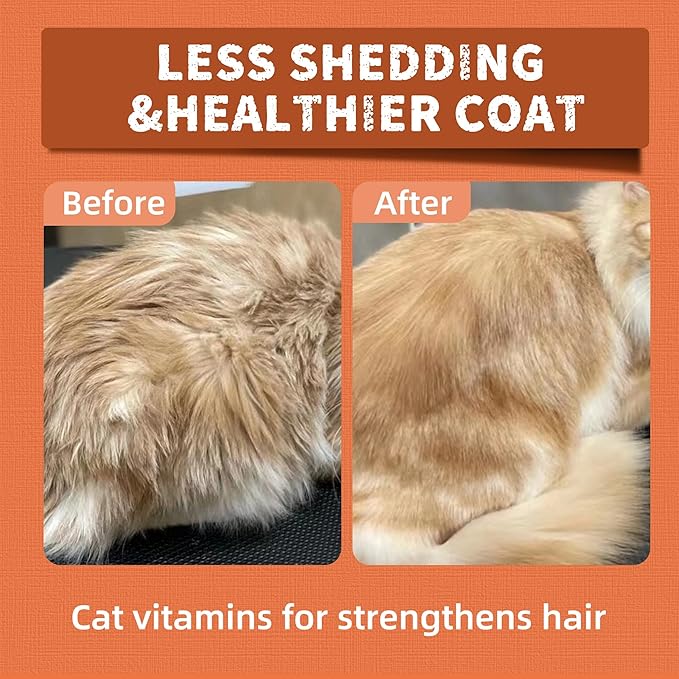 Just Try Cat Multivitamin Treats - Taurine for Cats L-Lysine Cat Treats, Cat Vitamins Crunchy Cat Treats for Overall Vitality, Chicken Flavor, Training Treats 16 oz
