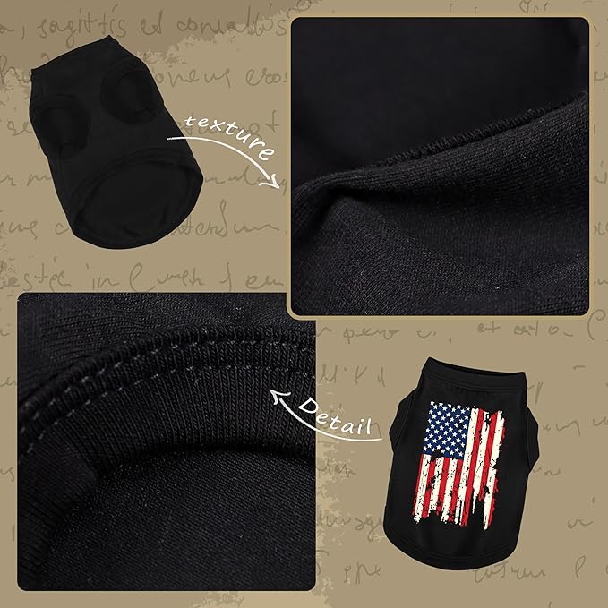 American Flag Inspired Dog Vest: Perfect Dog Shirt, Ideal Tank Top for Everyday Wear, Independence Day Celebrations Quality Materials Cute and Stylish Look Battle Damaged Dark Blue 4XL
