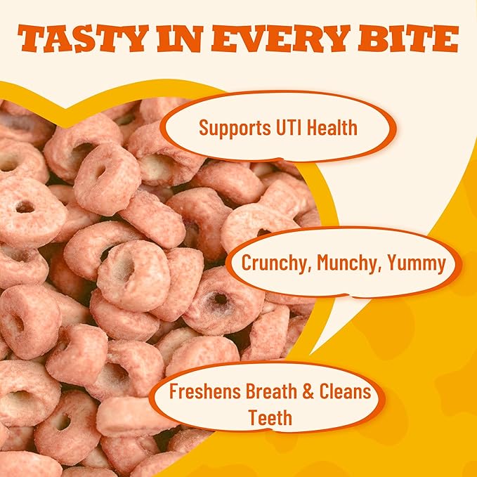 8 oz Cranberry Treats UT Support Catnip Flavor Healthy Cat Snacks Training Biscuits Cat Treats