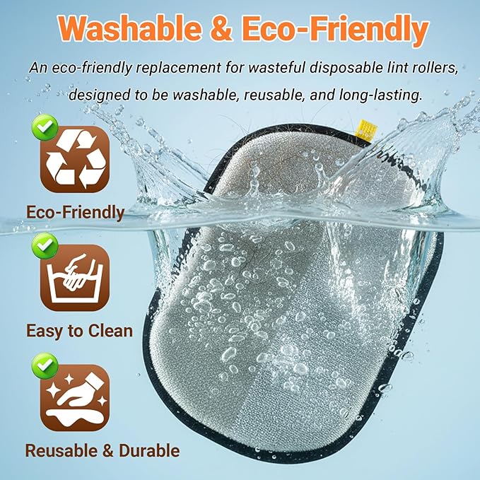 Premium Magic Brush Pet Hair Removal Gloves (1pcs) - Reusable & Washable 5-Finger Design for Furniture, Car Seats, Carpet, Laundry - for Surfaces, Not Pet Grooming