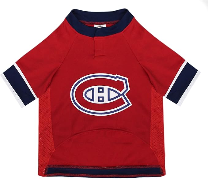 Pets First NHL Montreal Canadiens Jersey for Dogs & Cats, Large. - Let Your Pet Be A Real NHL Fan!