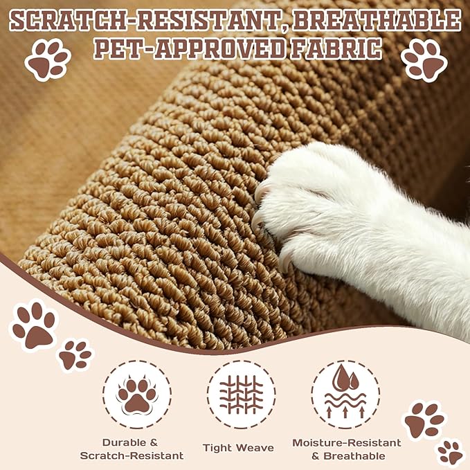 Door & Wall Corner Cat Scratcher, 19.68x7.8 Inch Scratch Pad for Cats, Corner Scratchers for Indoor Cats