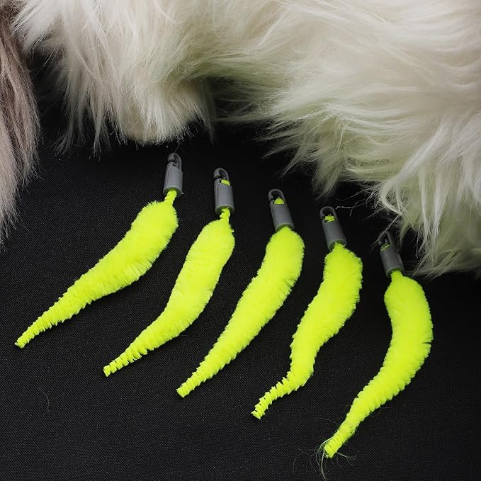 BOXOB 20pcs Cat Ball Replacement Tails, Automatic Moving Interactive Toy Tail Accessories Cat Wand Toy Worm Refills