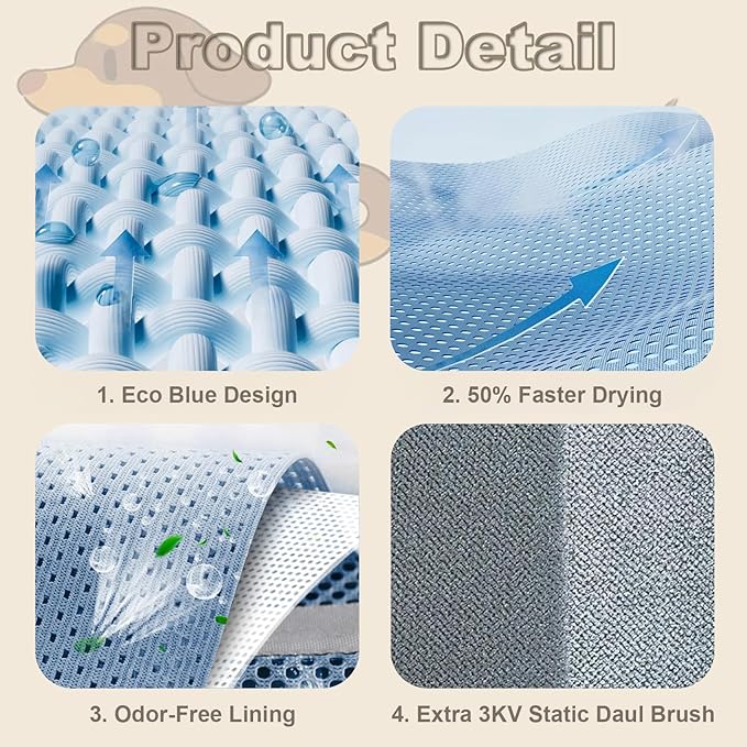 Pet Hair Remover Gloves for Dogs, Upgraded Electrostatic Pet hair Removal Glove, Professional Grooming & Furniture Cleaning Glove, Cat & Dog Hair Glove, Reusable & Machine Washable Hair Remover