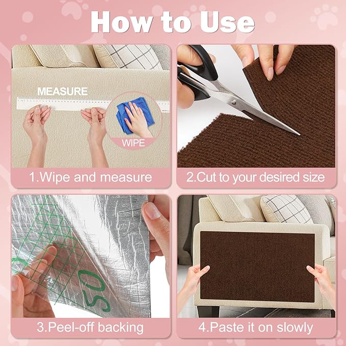 ENONCI Cat Scratcher Pad,47.2"x15.8" Scratching Mat,Trimmable Anti Scratch Bed Couch Wall Corner Furniture Protector from Cat Claws,Easy Use for Cat Carpet/Door