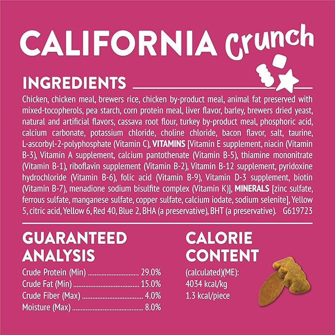Purina Friskies Party Mix California Crunch with Chicken and Flavors of Turkey and Bacon Cat Treats - 20 oz Canister