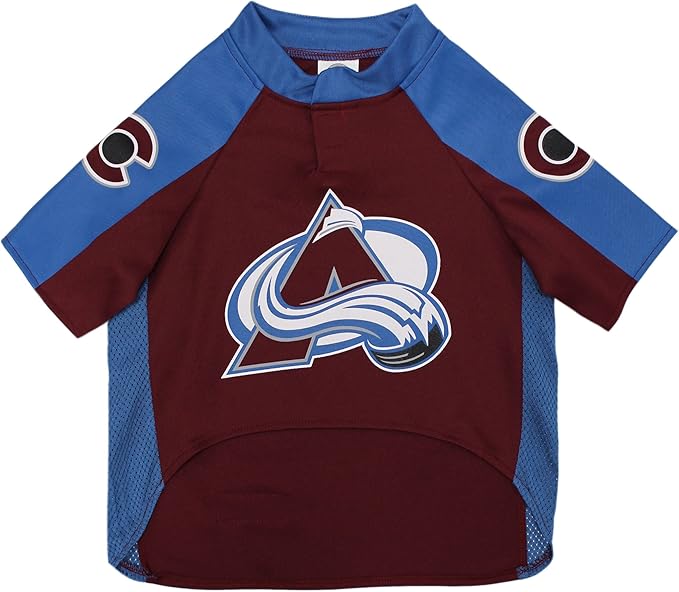 Pets First NHL Colorado Avalanche Jersey for Dogs & Cats, X-Small. - Let Your Pet be a Real NHL Fan!