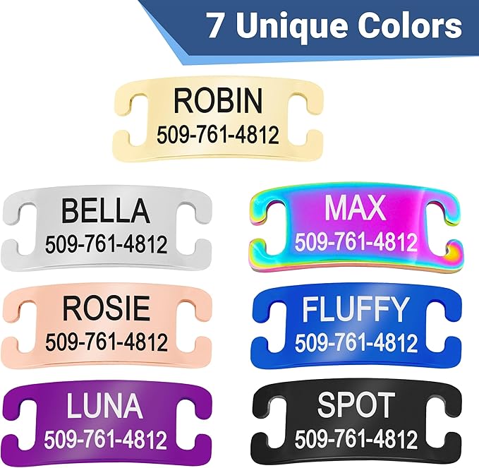 GoTags Reflective Cat Collars with Personalized Tag, Breakaway Collar with Safety Buckle Matching Bell, Engraved Custom with Name and Phone, Adjustable for Cats and Kitten, (Red with Nameplate)
