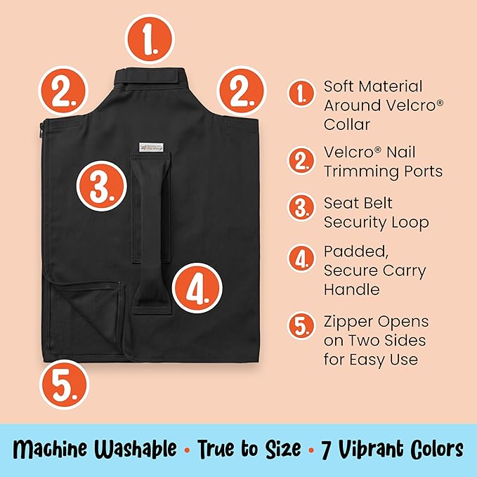 Cat-in-the-Bag Cozy Comfort Carrier - Extra Large Charcoal Cat Carrier Soft and Pet Carrier for Nail Clipping, Vet Visits, Medication Administration, Dental Care, and Traveling