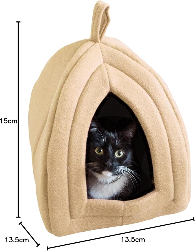 Cat House - Indoor Cat Bed with Removable Foam Cushion - Pet Tent for Kittens, Rabbits, Guinea Pigs, and Other Small Animals by PETMAKER