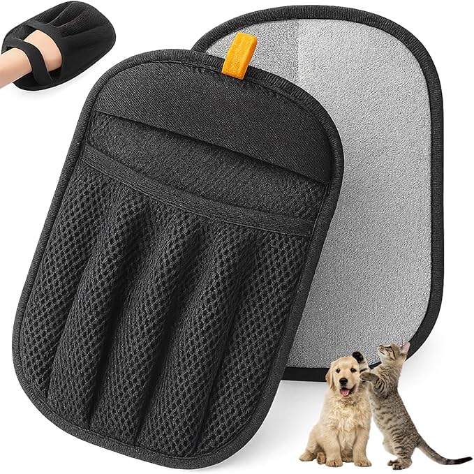 2 Pack Pet Hair Remover For Laundry, Magic Brush Pet Hair, Five-Finger Design For Laundry, Furniture, And Car Seats, Reusable Pet Hair Removal Glove For Cats And Dogs