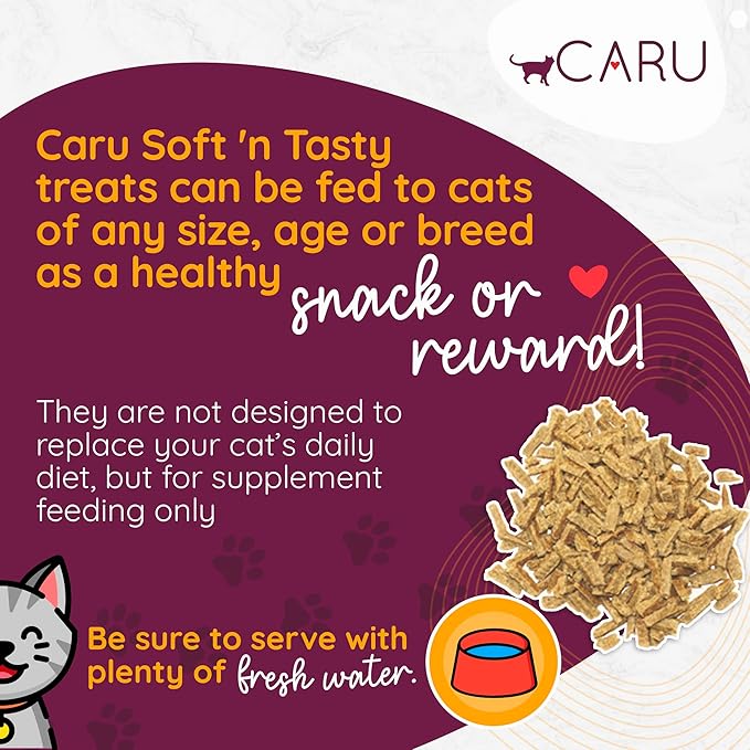 Caru - Soft ‘n Tasty Baked Bites - Tuna Bites Cat Treats - Flavorful All-Natural Treats - Pack of 3