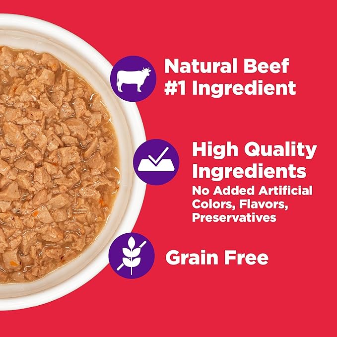 Wellness Complete Health Purrfect Duos Cuts in Gravy Adult Wet Cat Food, Natural, Protein Rich, Grain Free, Beef and Chicken Dinner Recipe, 2.64 oz, Pack of 12 Split Cups