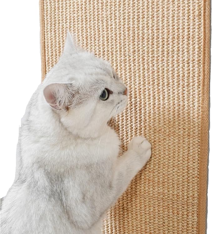 Plus Size Cat Scratching Mat Pastable Natural Sisal Pad Grinding Claws Mat and Anti-Slip Carpet for Cat Grinding Claws and Furniture Protecting Carpet Sofas (50 * 80cm)