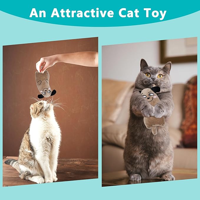 5pcs Catnip Toys, Fun Cat Toys, Bite Resistant, Indoor Cartoon Cat Toys for Cats, Cat Chew Toys