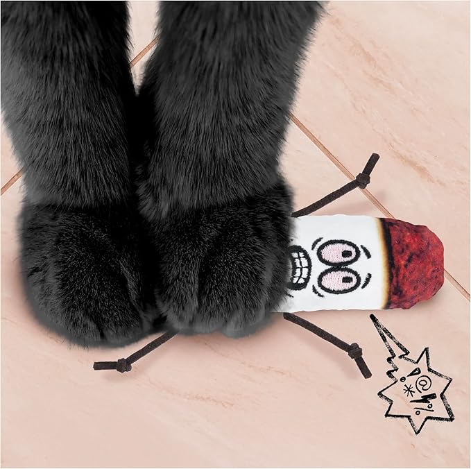 LIT LABS Kittie Doobs Adventure Toys - Funny Catnip Joints for Cats with Dried and Organic High Potency Catnip - Fear Theme