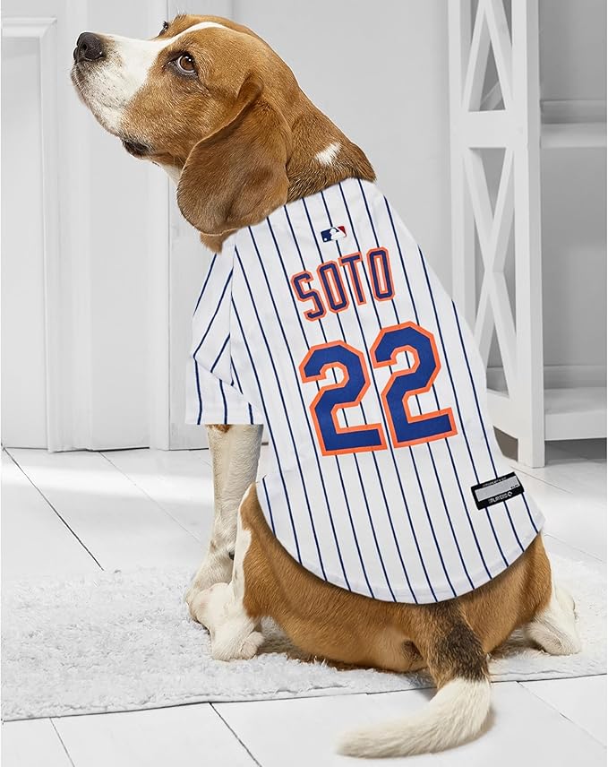 Pets First MLBPA Juan Soto Jersey #22 Pet Jersey- MLB New York Mets Mesh Players, Size Small