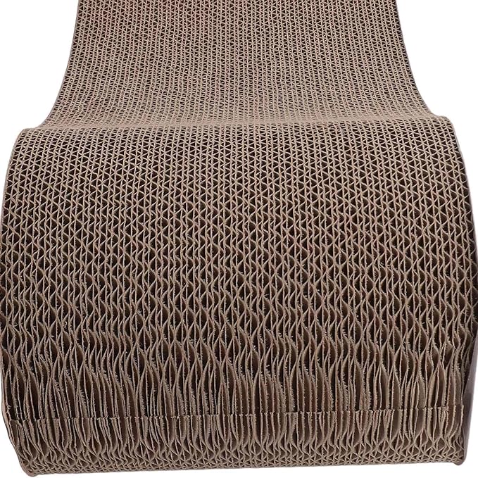 Cat Scratcher Lounge, Corrugated Cardboard Scratch Pad, Extra Thick Ergonomic Design 22.05x8.27x7.09in - Protects Furniture, Reversible Durable Construction, Comfortable Bed for (Coffee)