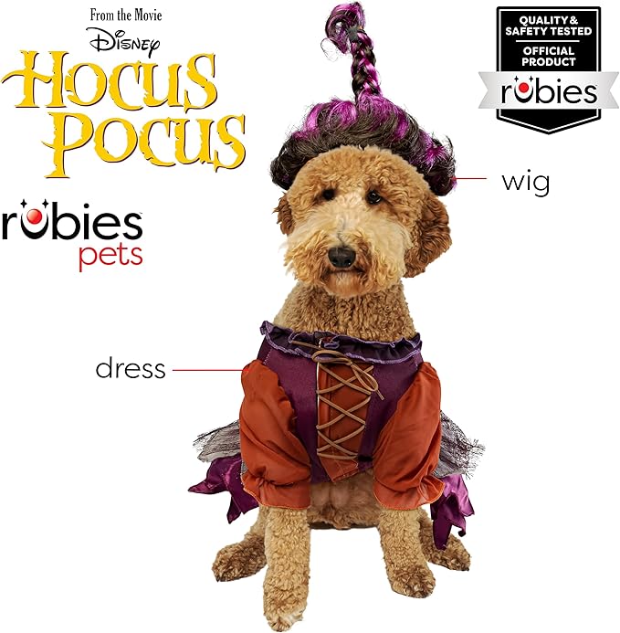 Rubies Disney Hocus Pocus Mary Sanderson Pet Costume and Wig
