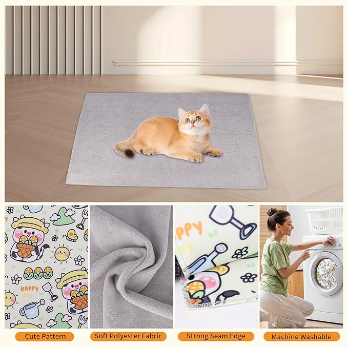 Cat Wrap for Grooming,Cat Wrap for Cutting Nails,Self-Adherent Soft Cat Blanket，Restrain the Cat to Keep Calm,Anti-Bite, Anti-Scratch, Wrap Anti-Escape Grooming Bags for Cats (Within 9lbs)