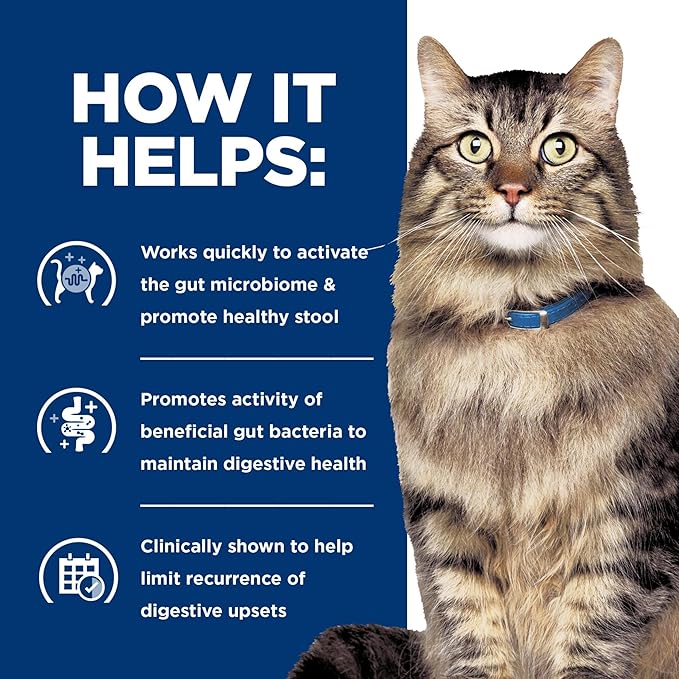 Hill's Prescription Diet Gastrointestinal Biome Stress Digestive/Fiber Care Wet Cat Food, Chicken & Vegetable Stew, 2.9 oz. Cans, 24-Pack