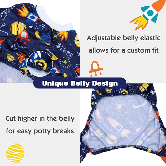 CuteBone Fleece Dog Pajamas Clothes Puppy Jammies Pet Apparel Cat Onesie for Chihuahua Yorkie Frenchies P317L