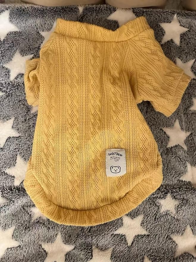 Kitten Clothes, Dog Cat Sweaters Pet Puppy Knitwear Costume Fall Winter Coat for Small Medium Cats Dog Girl Boy Fit 2.2-23lb