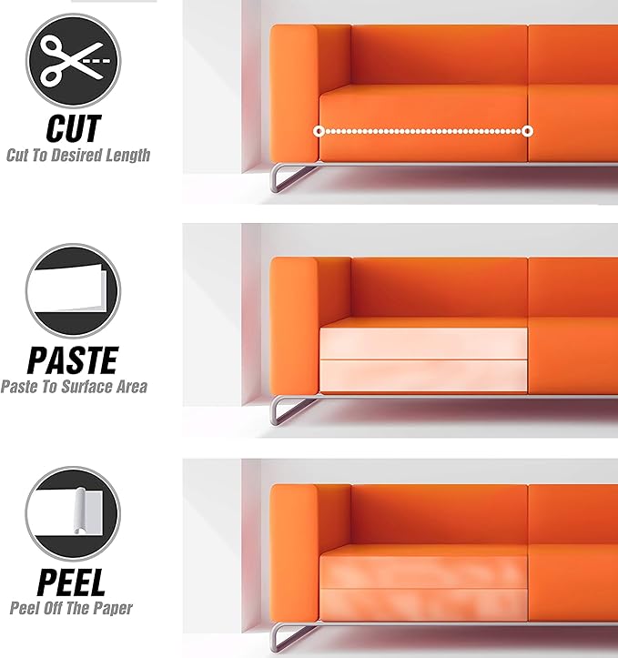 Karaseno Anti Cat Scratch Tape: 3 inches x 20 Yards Cat Training Tape, 100% Transparent Clear Double Sided Deterrent Tape Furniture Protector