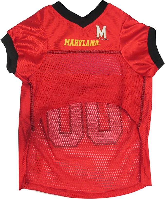 Pets First NCAA College Maryland Terrapins Mesh Jersey for DOGS & CATS, X-Small.Licensed Dog Jersey with your Favorite Football/Basketball College Team