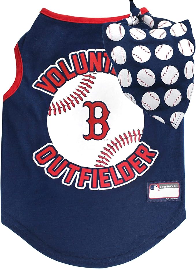 Pets First RSX-4104-MD Boston Red Sox Tank Top with Bandana