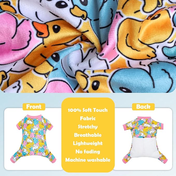 CuteBone Fleece Dog Pajamas Clothes Puppy Jammies Pet Apparel Cat Onesie for Chihuahua Yorkie Frenchies P319S