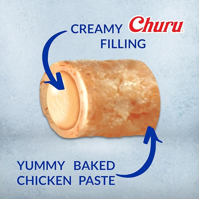 INABA Churu Fun Bites for Cats, Soft & Chewy Cat Treats with Taurine, 0.42 Ounces Each Tetra, 18 Tetras (3 per Bag), Tuna Recipe