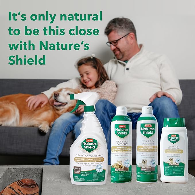 Hartz Nature’s Shield Flea & Tick Spray Treatment for Cats with Cedarwood and Lemongrass Oil, 14 Ounces