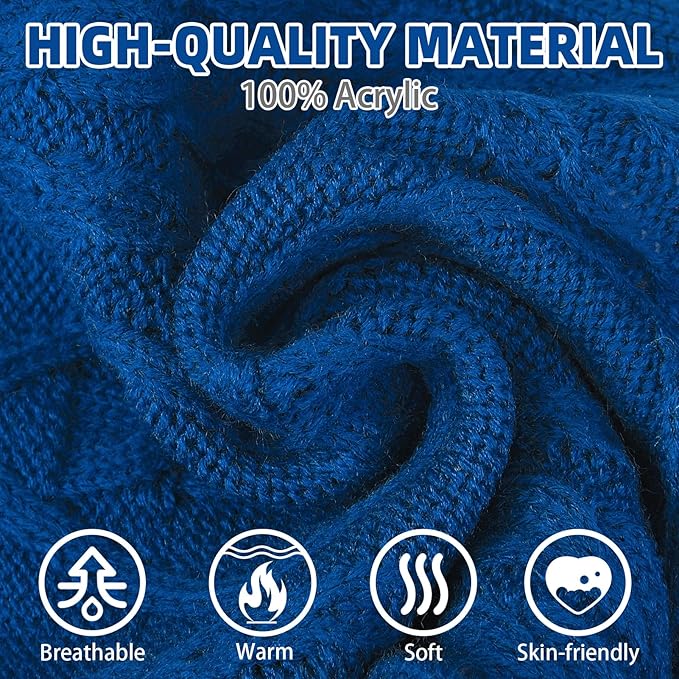 PUPTECK Winter Cat Sweater Coat - Soft Warm Cold Weather Clothes Knitwear for Kittens & Small Dogs Indoor Outdoor Wearing, Knitted Classic for Doggies Kitties Girls Boys, Dark Blue, S