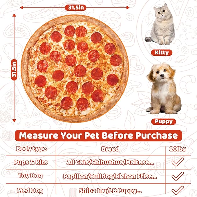 31.5" Large Cat Grooming Wrap for Cutting Nails, Self-Stick Dog Cat Wrap, Soft Pizza Blanket Pet Tool Gifts for Multifunctional Care Medicine Anti-Escape