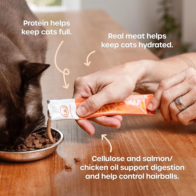 PetFriendly Lickable Cat Treat Kit, Squeeze Treat, 1 Box of 30 Squeezable Cat Tubes, 0.5 oz Per Tube (Chicken & Liver)