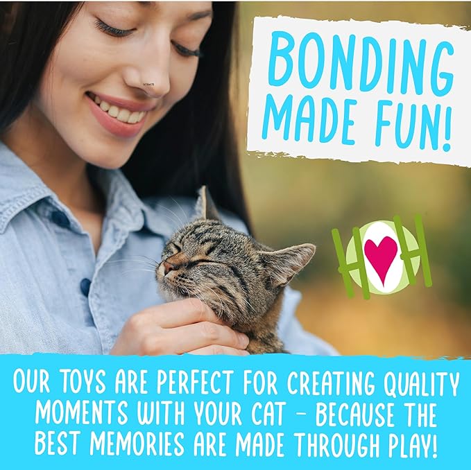 HuggleKats Cat Toys - Kitten Toys for Bored Indoor Cats, Perfect for Moving, Exercise, Biting & Chewing - Fur Ballies (3 Pack)