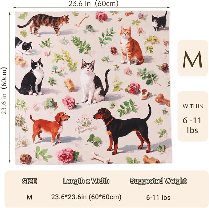 Purrfect Peace Cat Swaddle Wrap – 23.6" Professional Calming Restraint Bag for Grooming, Nail Trimming & Medicine - Adjustable Cat Restraint for Grooming, Nail Clipping & Vet Visits