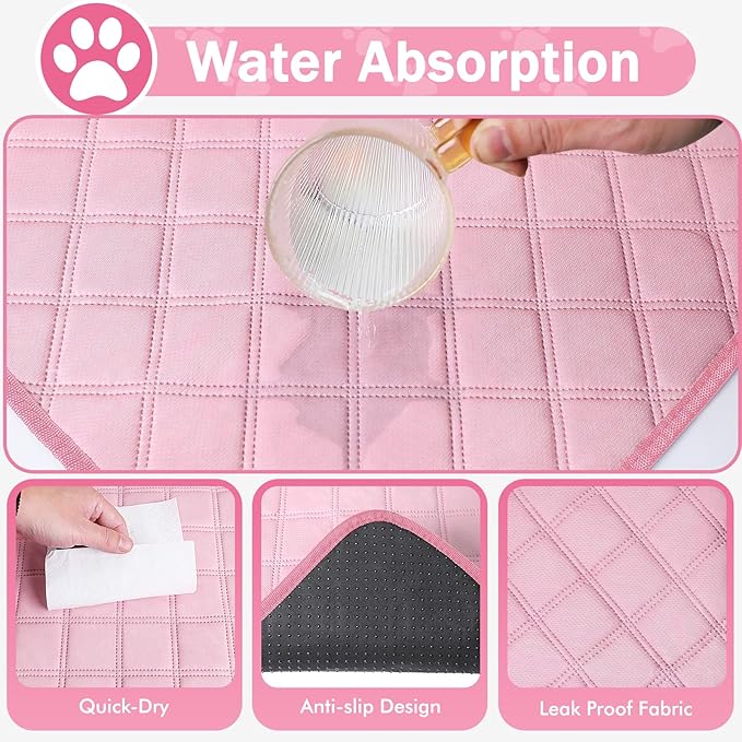Pink Puppy Playpen for Middle Dog Cat, Dogs Tent Crate Cage Indoor/Outdoor, Portable Pop Up Dog Kennel with Carrying Bag for Rabbits, Removable Top (Pink with Pad, Large)
