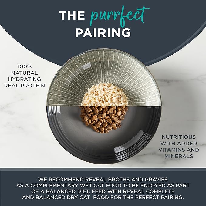 Reveal Natural Wet Canned Cat Food, Limited and Natural Ingredients, Grain Free, High Protein with No Artificial Additives, Chicken Breast in Broth (12 x 5.5 oz Cans)