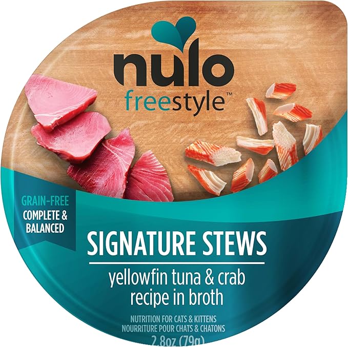 Nulo Freestyle Cat & Kitten Wet Cat Food Signature Stew, Premium All Natural Grain-Free Cat Food Topper with No Added Minerals or Preservatives and High Animal-Based Protein (24 Count)