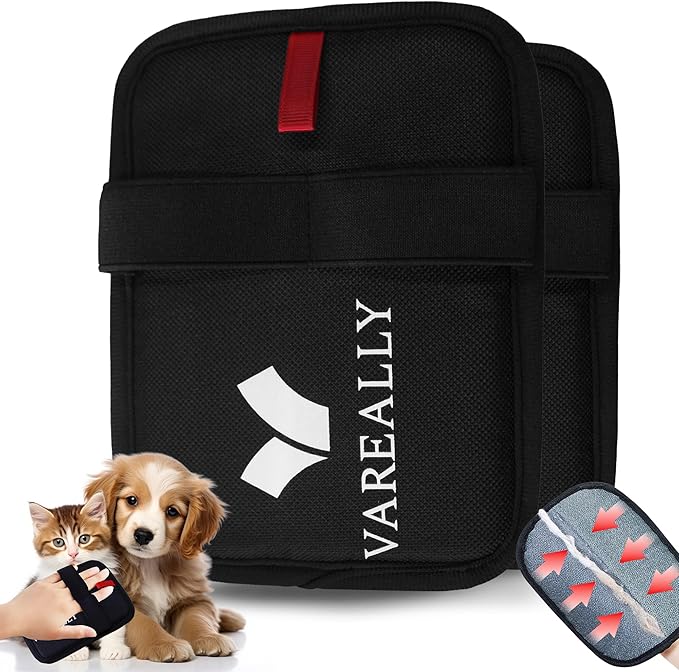 Pet Hair Removal Glove – Reusable Electrostatic Grooming Gloves for Dogs & Cats – Pet Hair Removal Dog Hair Remover