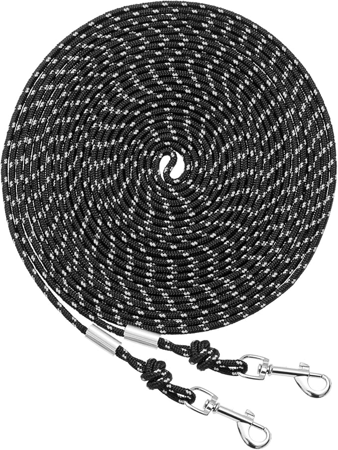 Reflective Cat Leash - 15 Feet Long, Escape Proof Durable Walking Lead, Safe Extender Pet Tie Out for Outdoor Training, Playing, Camping - Suitable for Kittens, Puppies, Rabbits, Small Animals