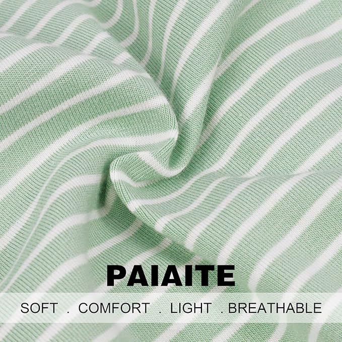 Paiaite Red Striped Dog Pajamas: 4-Legged Cotton Stretchable Jumpsuit Pjs - Lightweight Cozy Puppy Onesie Clothes, Comfortable Pet Sleepwear for Hair Shedding Coverage XL