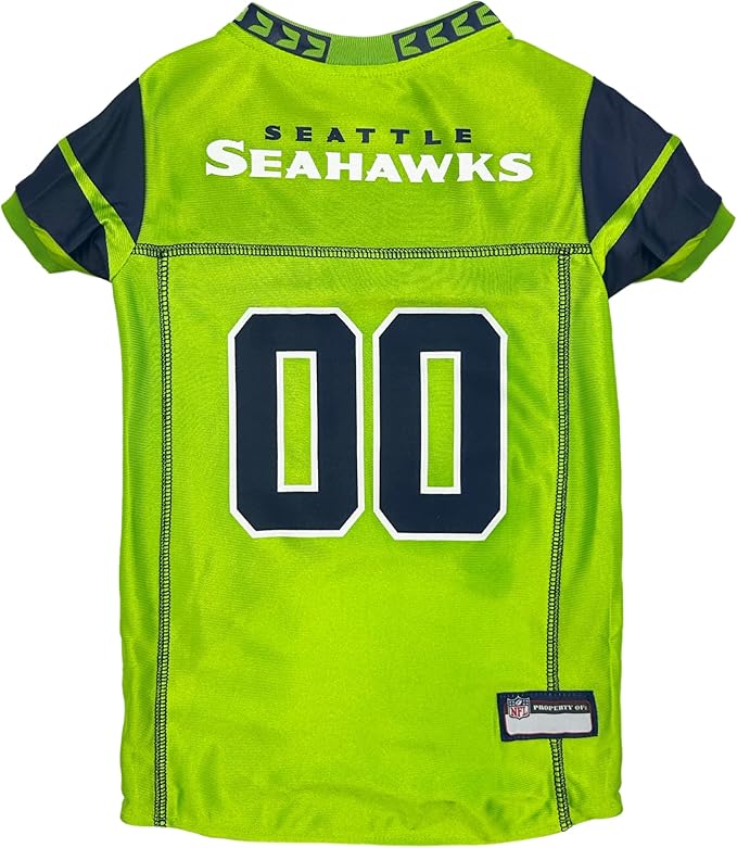 NFL Seattle Seahawks Color Rush Dog Jersey, Size: Small. Color Rush Jersey, Cool and Sporty Dog Shirt, Best Football Jersey Costume for Dogs & Cats. Licensed Jersey Shirt