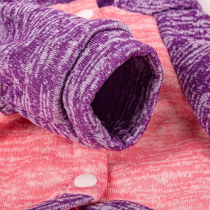 Dog Sweater, Dog Sweaters for Small Dogs, 2, 3 Pack Warm Soft Pet Clothes for Puppy, Medium Large Cat, Dogs Girl or Boy, Dog Shirt for Winter Christmas (Hoodie Pink,Purple+Pink,Rose, Small)
