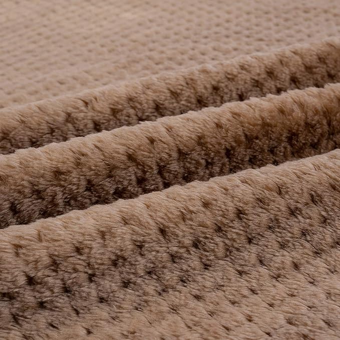 Dog Blanket or Cat Blanket or Pet Blanket, Warm Soft Fuzzy Blankets for Puppy, Small, Medium, Large Dogs or Kitten, Cats, Plush Fleece Throws for Bed, Couch, Sofa, Travel (M/32" x 40", Light Brown)