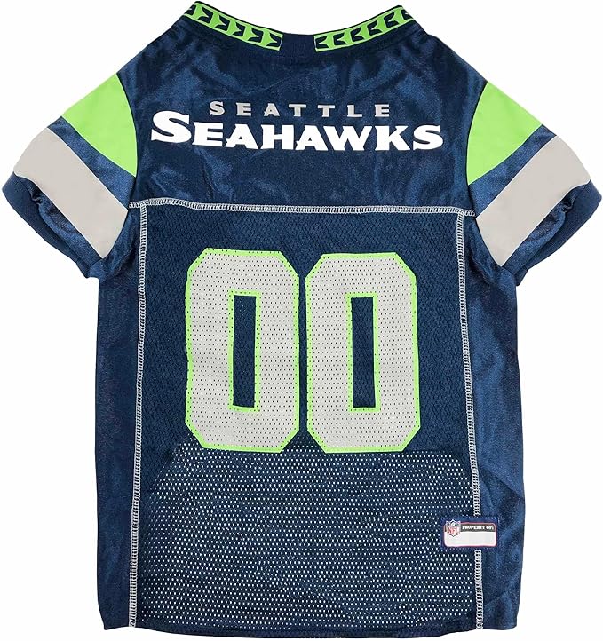 Pets First NFL Seattle Seahawks Dog Jersey, Size X-Small, Football Shirt Costume for Pet, Dog Sports T-Shirt, NFL Team Clothing for Cats, Licensed Pet Apparel Available in 7 Sizes and 32 Teams