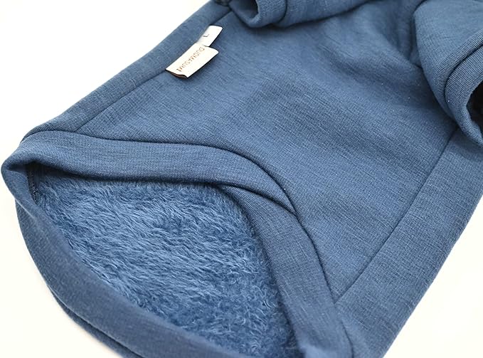 Sphynx Cat Clothes - Thick Warm Soft Hoodie Vest for Devon, Cornish, Peter Bald, Small Kitten (Large)