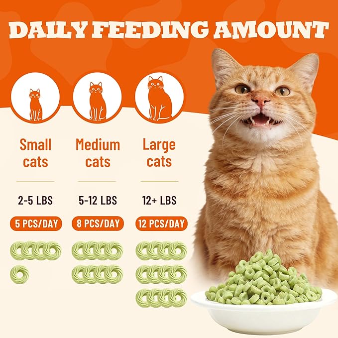 8 oz Cat Grass Treats Hairball Control Catnip Flavor Healthy Cat Snacks Training Biscuits Cat Treats